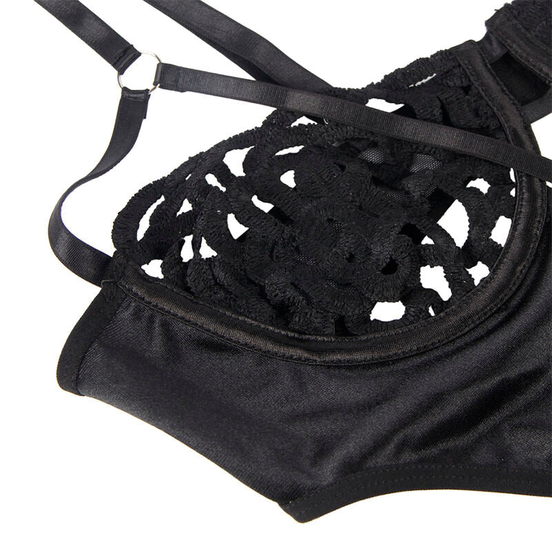 SUBBLIME - 954055 SEXY LACE BODYSUIT BLACK S/M - Toys "n" Us
