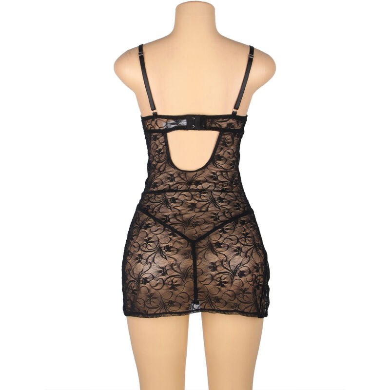 SUBBLIME - 954185 LACE BABYDOLL WITH ADJUSTABLE STRAPS BLACK S/M - Toys "n" Us