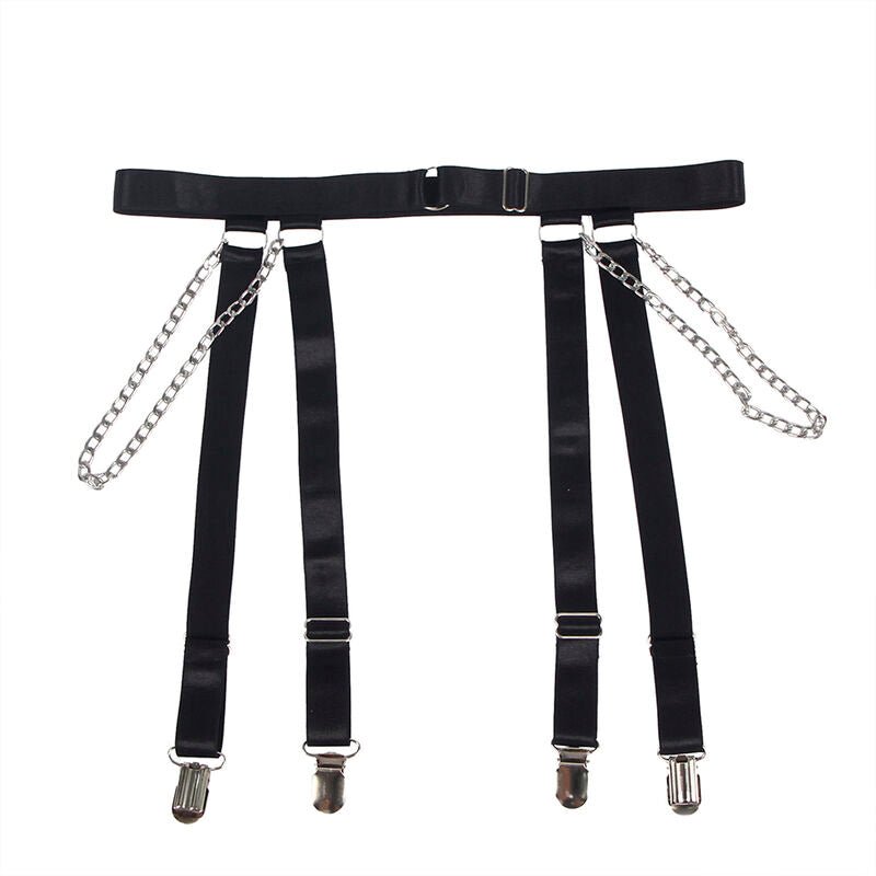 SUBBLIME - 954260 BODY WITH CHAINS + GARTER BELT BLACK S/M - Toys "n" Us