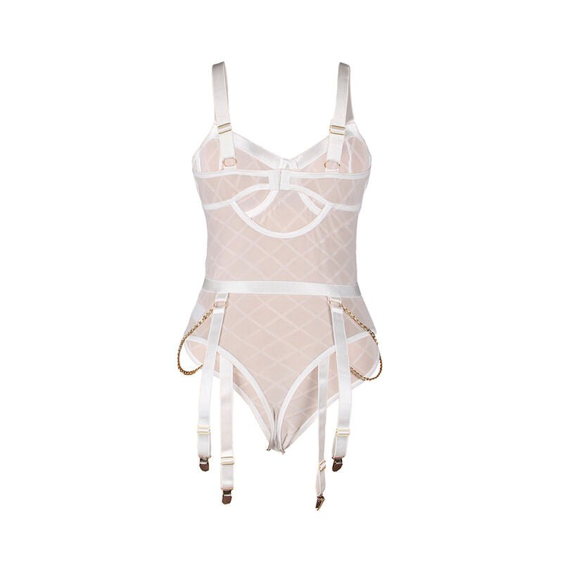 SUBBLIME - 954291 BODY WITH CHAINS + GARTER BELT WHITE L/XL - Toys "n" Us