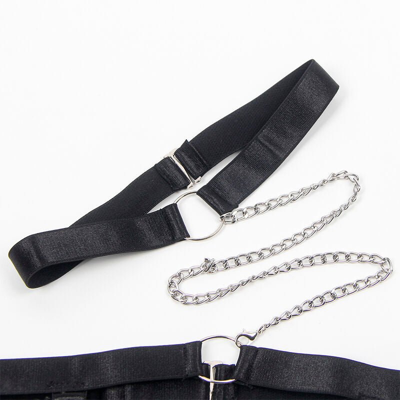 SUBBLIME - 954390 SEXY BODY WITH GARTER BELT BLACK L/XL - Toys "n" Us