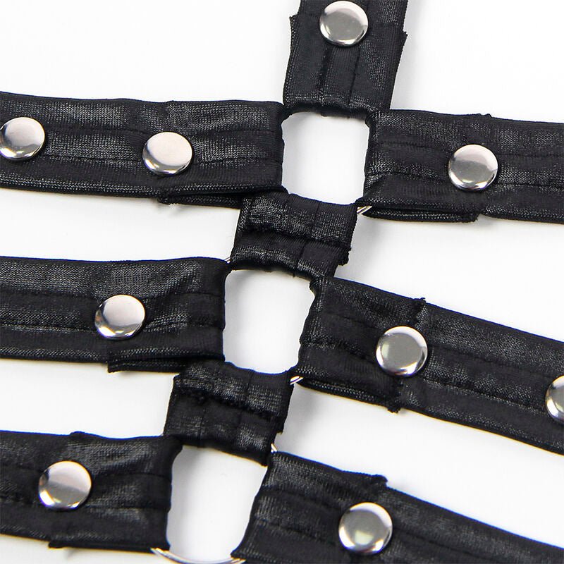 SUBBLIME - 954413 LEATHER BONDAGE BODY BLACK L/XL - Toys "n" Us