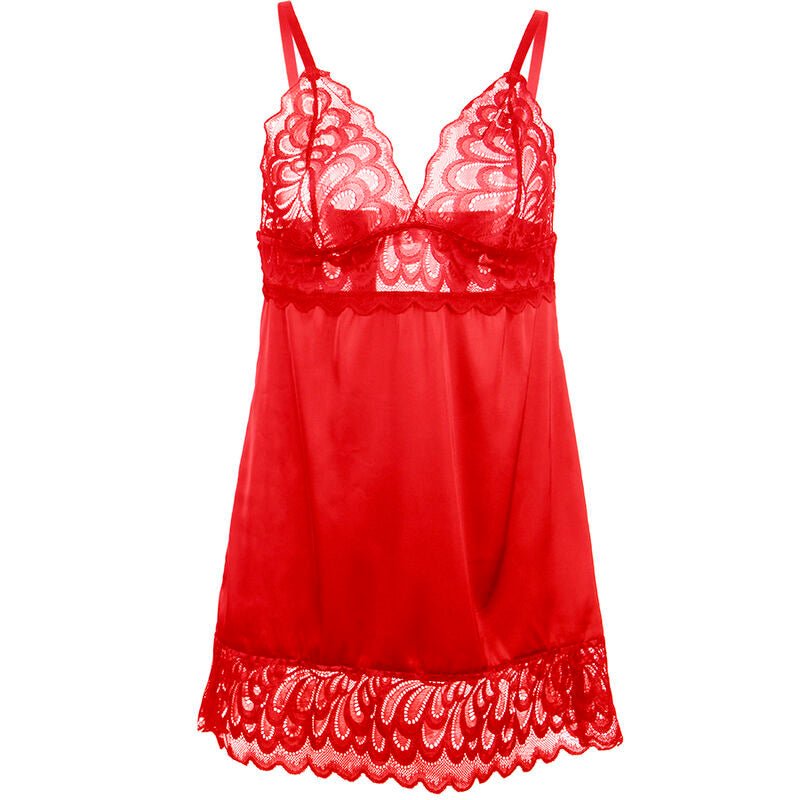 SUBBLIME - BABYDOLL DE CETIM COM RENDA VERMELHA S/M - Toys "n" Us