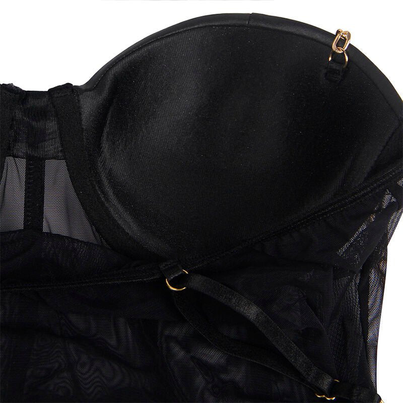 SUBBLIME - BLACK CHAIN SUSPENDERS BODYSUIT L/XL - Toys "n" Us