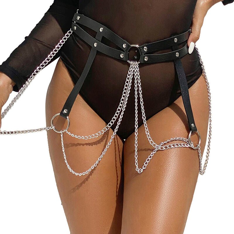 SUBBLIME - LEATHER RING CHAINBELT BLACK ONE SIZE - Toys "n" Us
