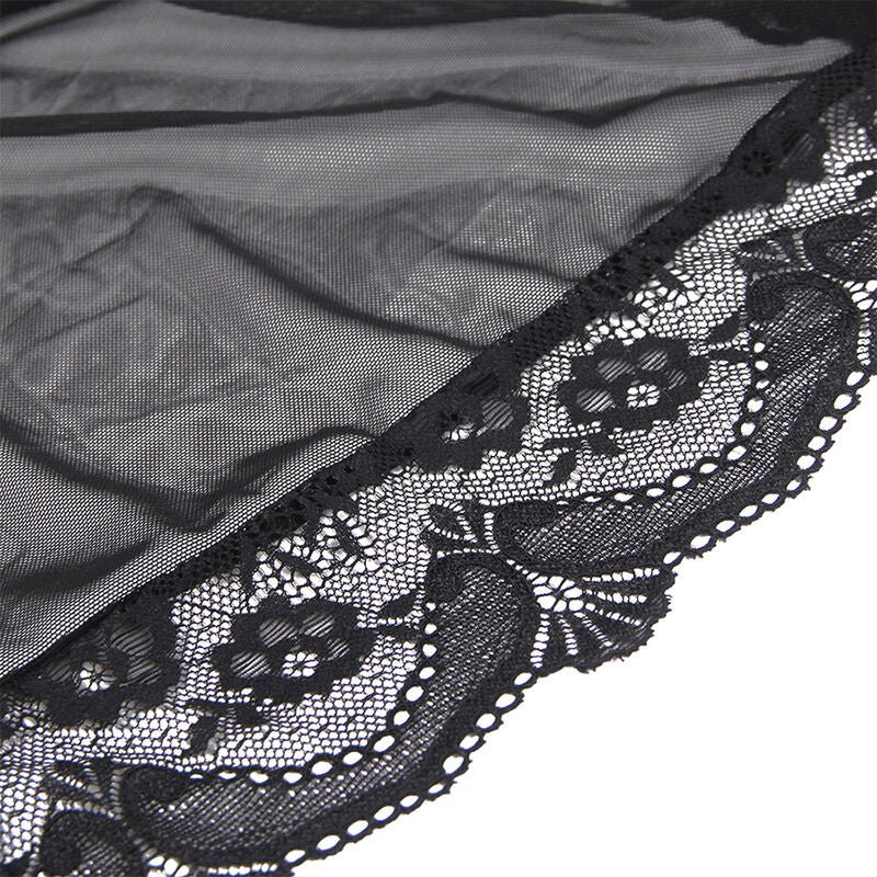 SUBBLIME - ROBE DE TECIDO TRANSPARENTE COM DETALHE DE RENDA PRETO S/M - Toys "n" Us