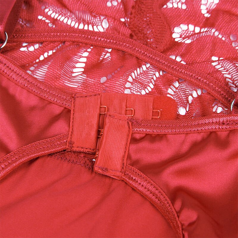 SUBBLIME - SATIN BABYDOLL WITH LACE RED L/XL - Toys "n" Us