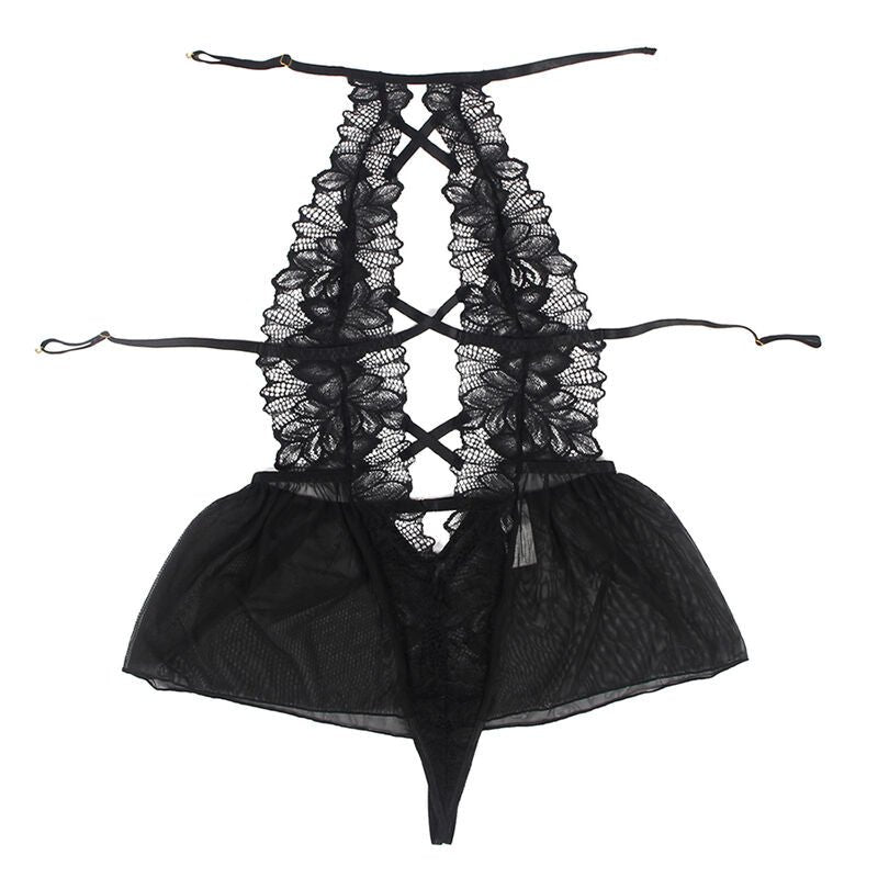 SUBBLIME - TEDDY HALTER NECK BARE BACK LACE BLACK L/XL - Toys "n" Us