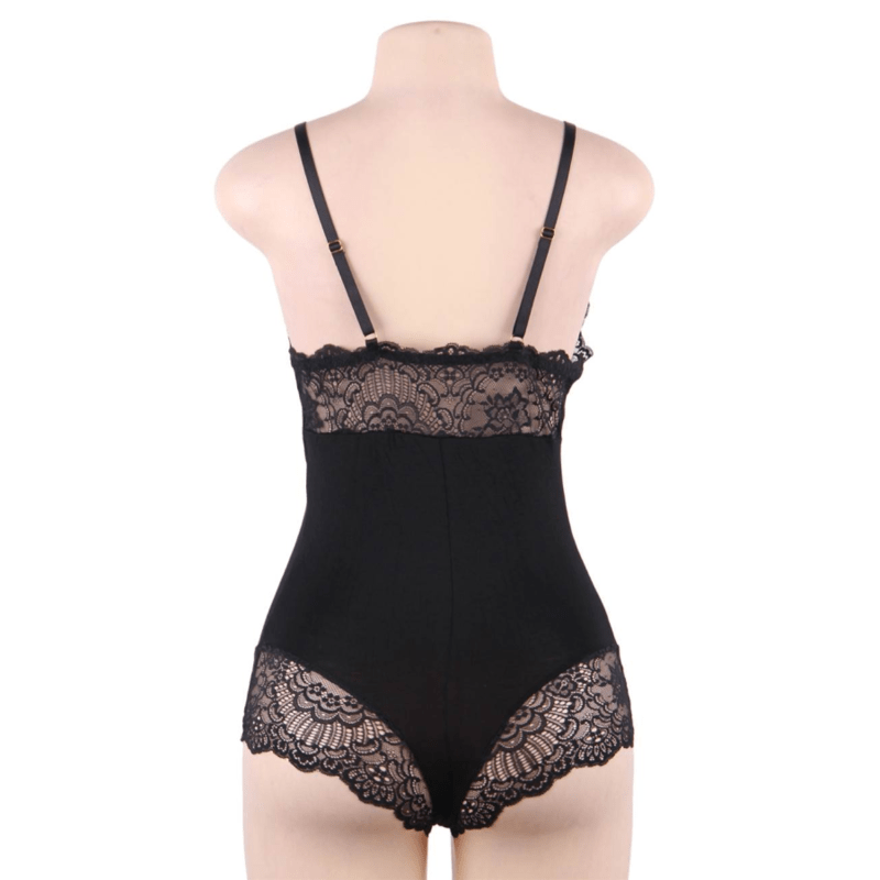 SUBBLIME - TEDDY PRETO FLORAL DETALHE DE RENDA S/M - Toys "n" Us