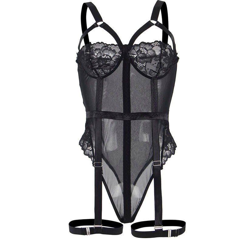 SUBBLIME - TEDDY WITH GARTER STRAP DETAIL CHEST BLACK L/XL - Toys "n" Us