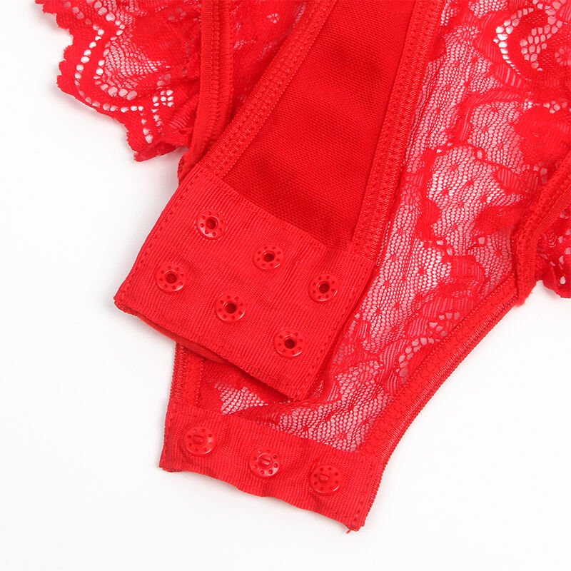 SUBBLIME - TEDDY WITH GARTER WITH LACE DETAIL AND STRIPS RED L/XL - Toys "n" Us