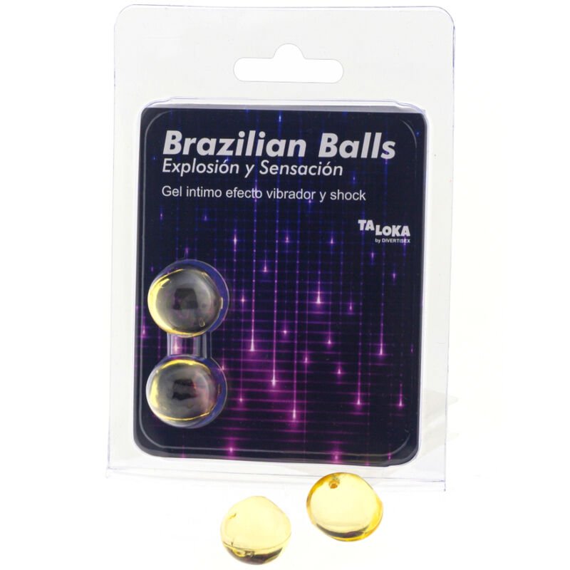 TALOKA - 2 BRAZILIAN BALLS VIBRATING & SHOCK EFFECT EXCITING GEL - Toys "n" Us