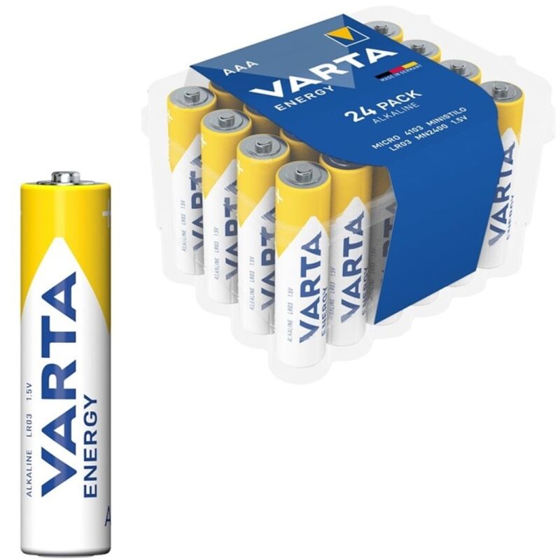 VARTA - ENERGY ALKALINE BATTERY AAA LR03 PACK*24 BATTERIES - Toys "n" Us