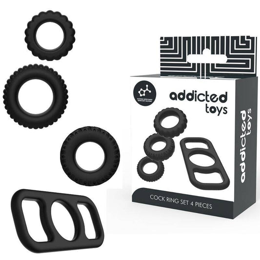 ADDICTED TOYS - CONJUNTO DE ANÉIS DE GALO 4 PEAS - Toys "n" Us