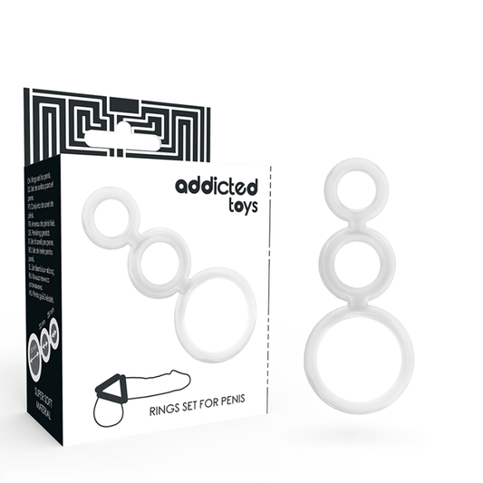 ADDICTED TOYS - CONJUNTO DE ANÉIS - PARA PÊNIS TRANSPARENTE - Toys "n" Us