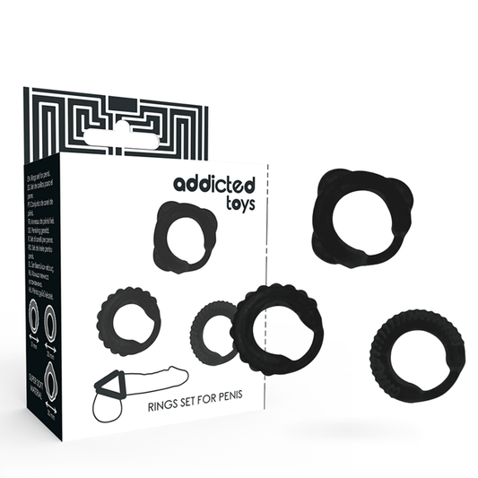 ADDICTED TOYS - CONJUNTO DE ANEL C - PRETO - Toys "n" Us