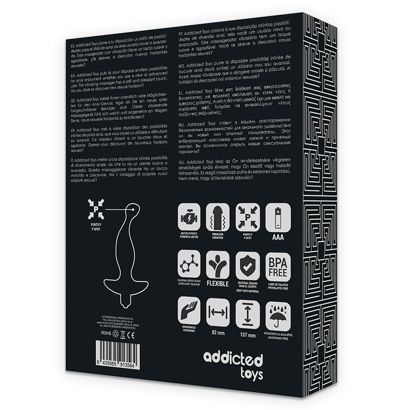 ADDICTED TOYS - MASSAGER ANAL COM VIBRATIONMODEL PRETO 1 - Toys "n" Us