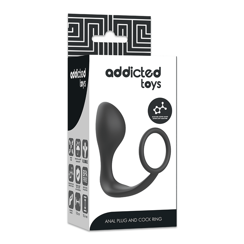 ADDICTED TOYS - PLUG ANAL COM ANEL DE SILICONE PRETO - Toys "n" Us