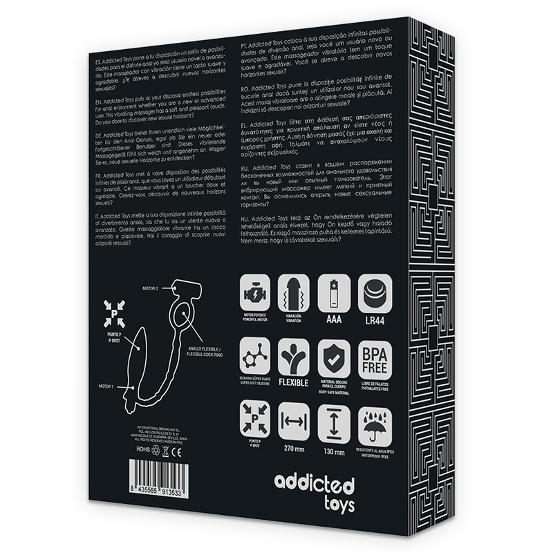 ADDICTED TOYS - PLUG ANAL COM ANEL VIBRATÓRIO - Toys "n" Us