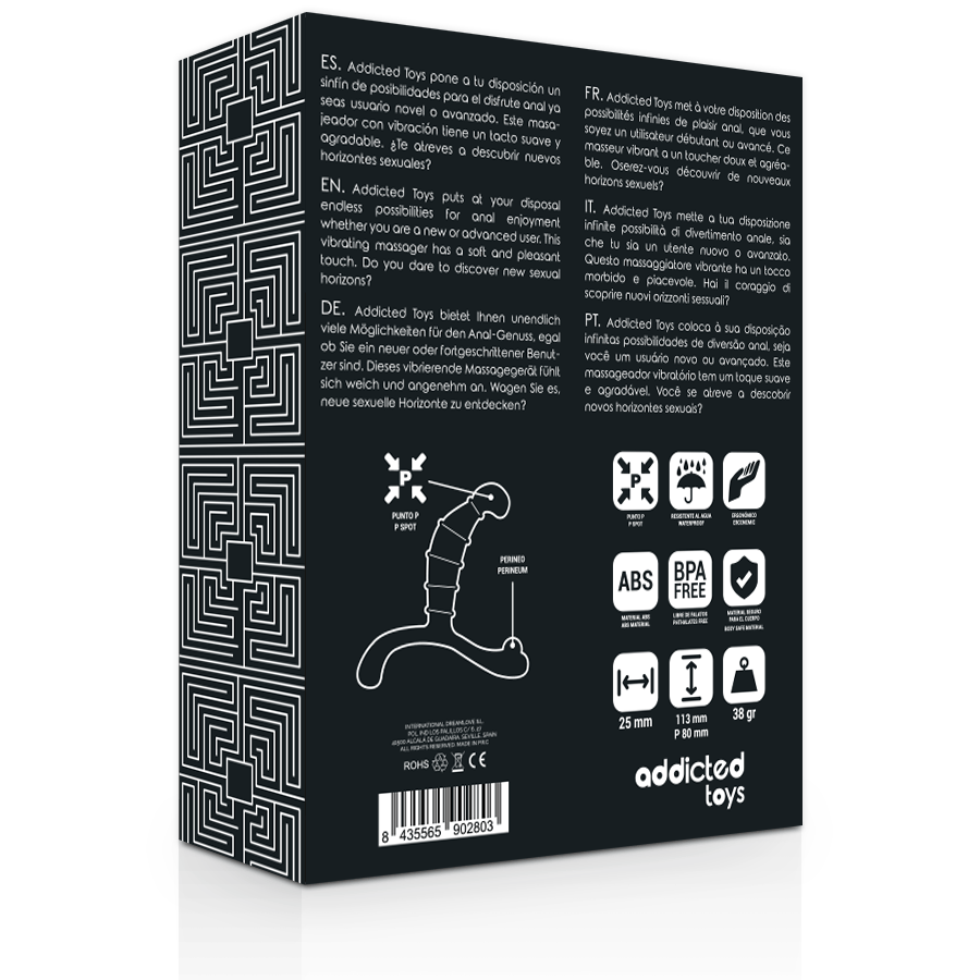 ADDICTED TOYS - PRÓSTATA ANAL PRAZER PRETO - Toys "n" Us
