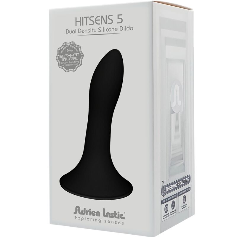 ADRIEN LASTIC - HITSENS 5 SILICONE DILDO BLACK - Toys "n" Us