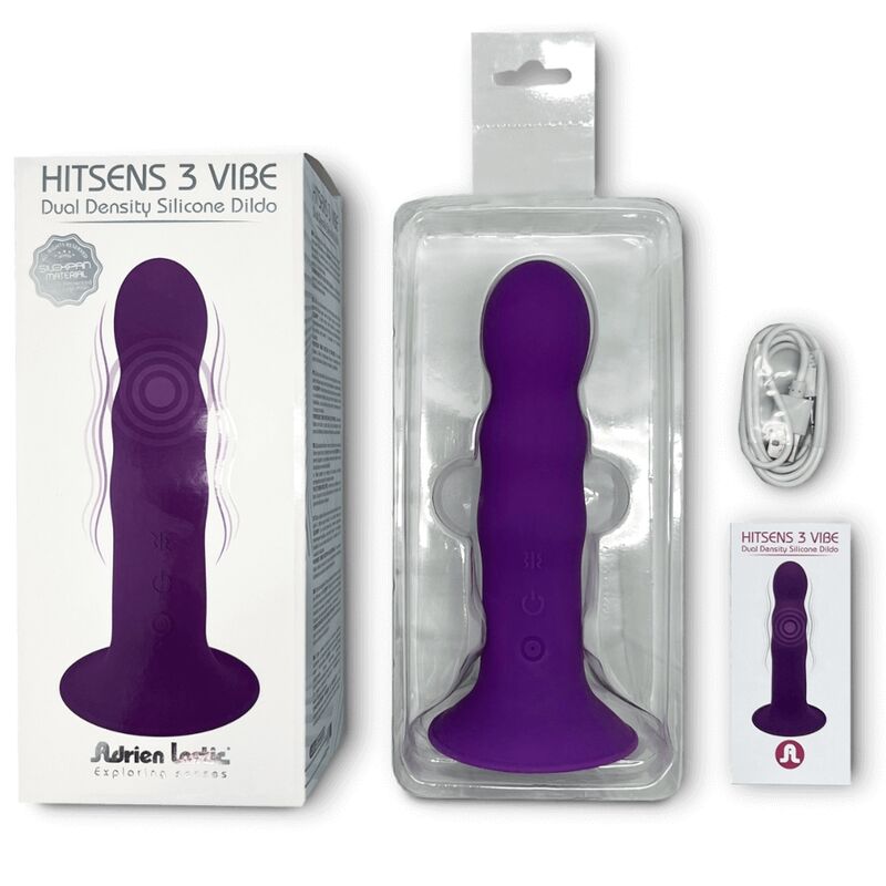 ADRIEN LASTIC - HITSENS VIBE 3 SILICONE DILDO VIOLET - Toys "n" Us