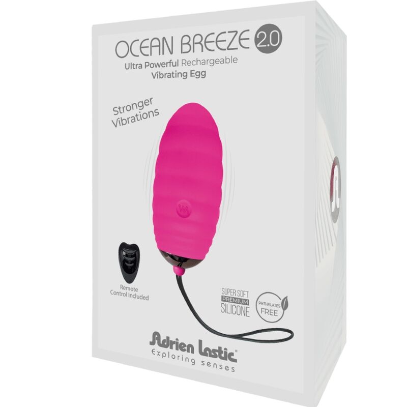 ADRIEN LASTIC - OCEAN BREEZE 2.0 OVO VIBRATÓRIO RECARREGÁVEL CONTROLE REMOTO ROSA - Toys "n" Us