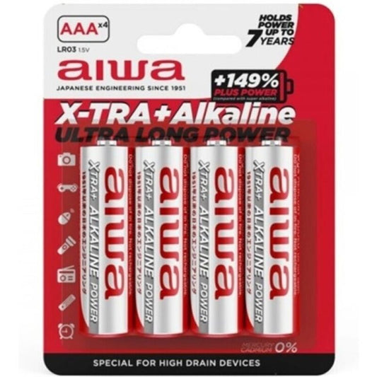 AIWA - X - TRA ALKALINE AAA ALKALINE BATTERY LR03 BLISTER*4 - Toys "n" Us