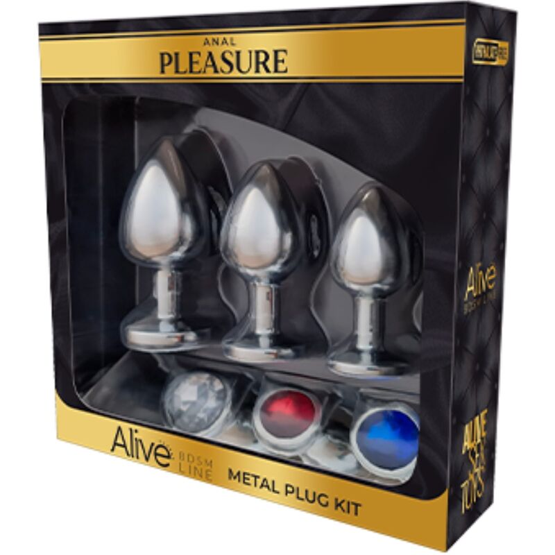 ALIVE - ANAL PLEASURE KIT 3 PLUG METAL - Toys "n" Us
