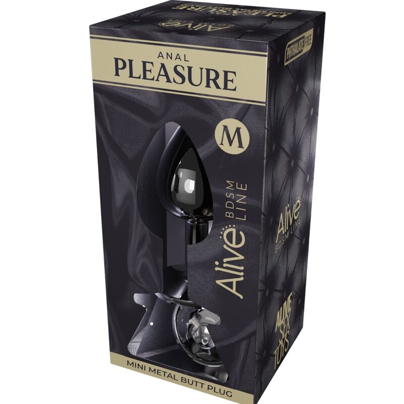 ALIVE - ANAL PLEASURE MINI PLUG METAL BLACK SIZE M - Toys "n" Us