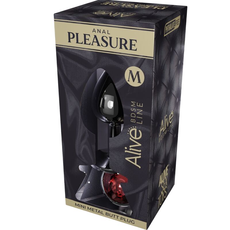 ALIVE - ANAL PLEASURE MINI PLUG METAL RED SIZE M - Toys "n" Us