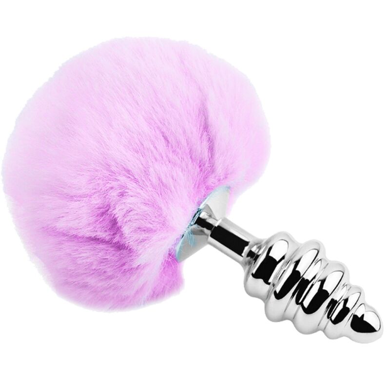 ALIVE - ANAL PLEASURE PLUG SPIRAL METAL FLUFFY VIOLET SIZE S - Toys "n" Us