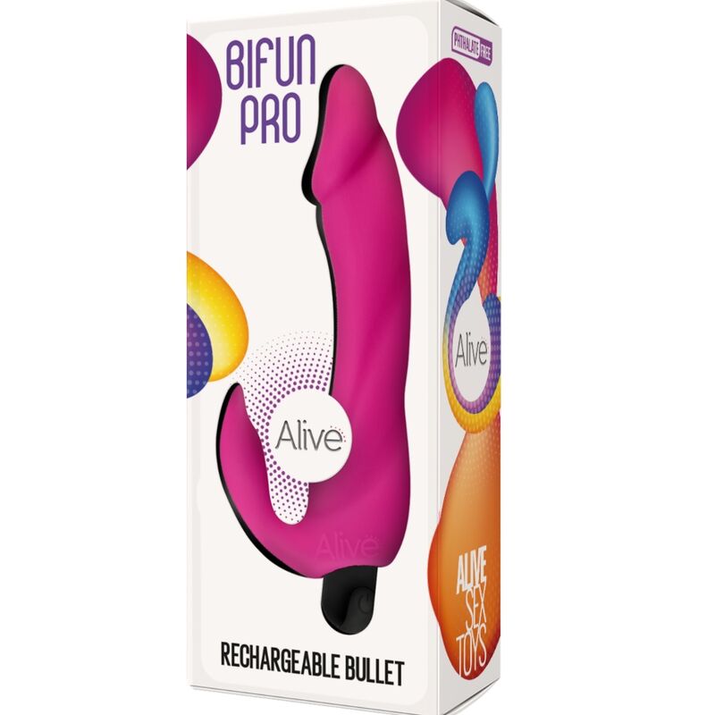 ALIVE - BIFUN PRO VIBRATOR DILDO PINK 14.9 CM - Toys "n" Us