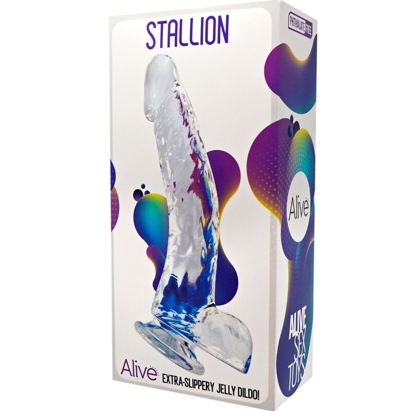 ALIVE - GARANHÃO PÊNIS REALÍSTICO TRANSPARENTE 22 CM - Toys "n" Us