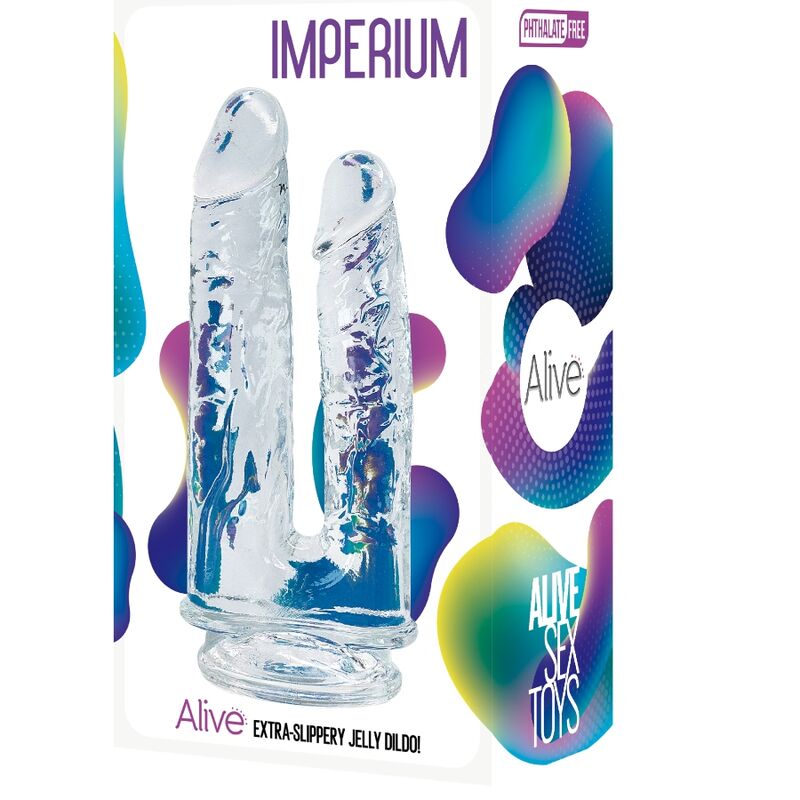 ALIVE - IMPERIUM DUPLO PÉNIS REALISTA TRANSPARENTE 12/14 CM - Toys "n" Us