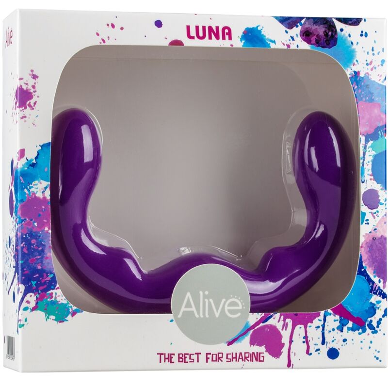ALIVE - LUNA DILDO DUPLA PENETRAÇÃO VIOLETA SILICONE 25 CM - Toys "n" Us