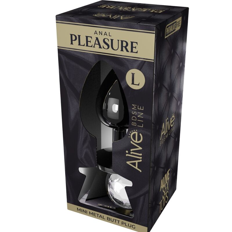 ALIVE - MINI PLUG PRAZER ANAL METAL BRANCO TAMANHO L - Toys "n" Us