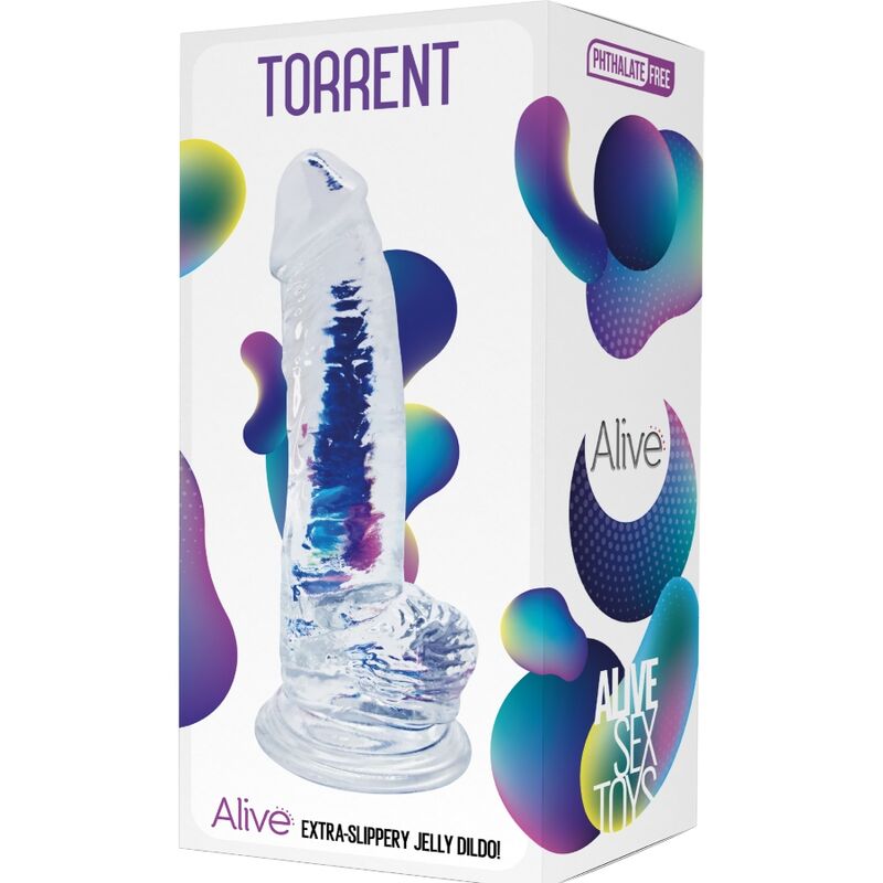 ALIVE - TORRENT PÊNIS REALÍSTICO TRANSPARENTE 20,6 CM - Toys "n" Us