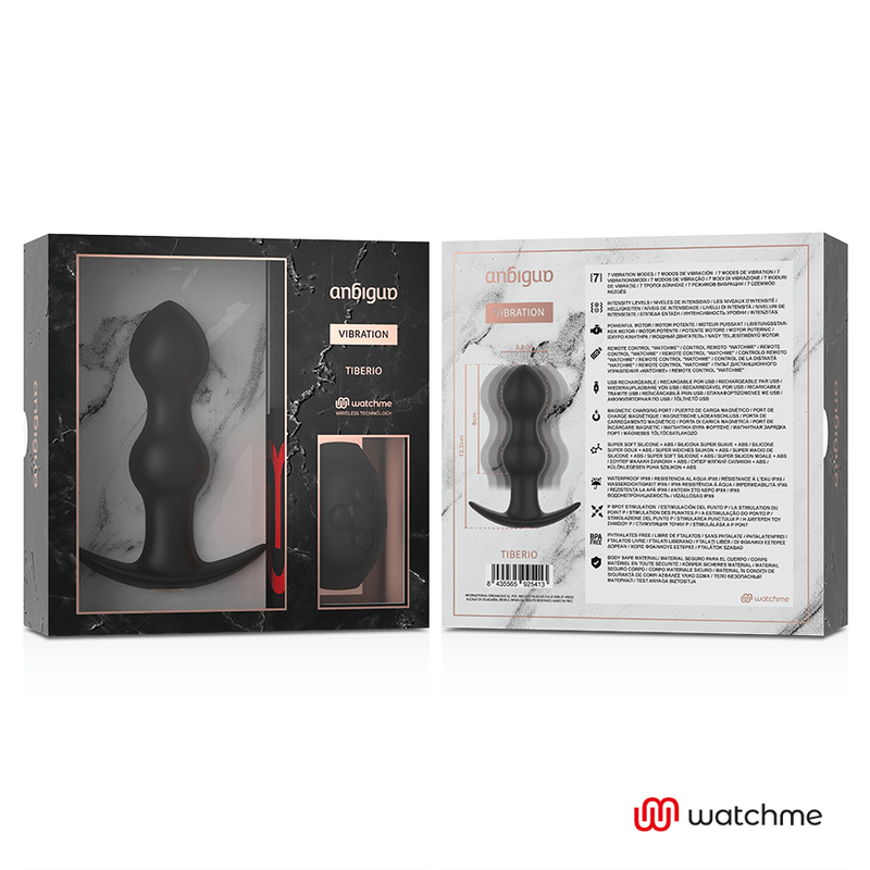 ANBIGUO - PLUGUE DE CONTROLE REMOTO WATCHME VIBRADOR ANAL TIBÉRIO - Toys "n" Us