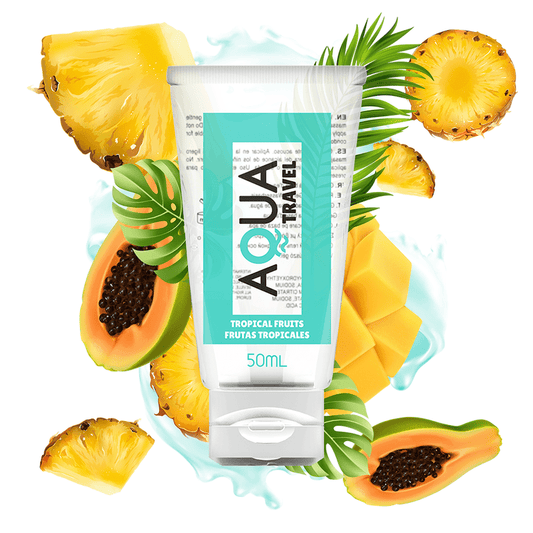 AQUA TRAVEL - LUBRIFICANTE AQUA TRAVEL BASE DE ÁGUA FRUTAS TROPICAIS - 50 ML - Toys "n" Us