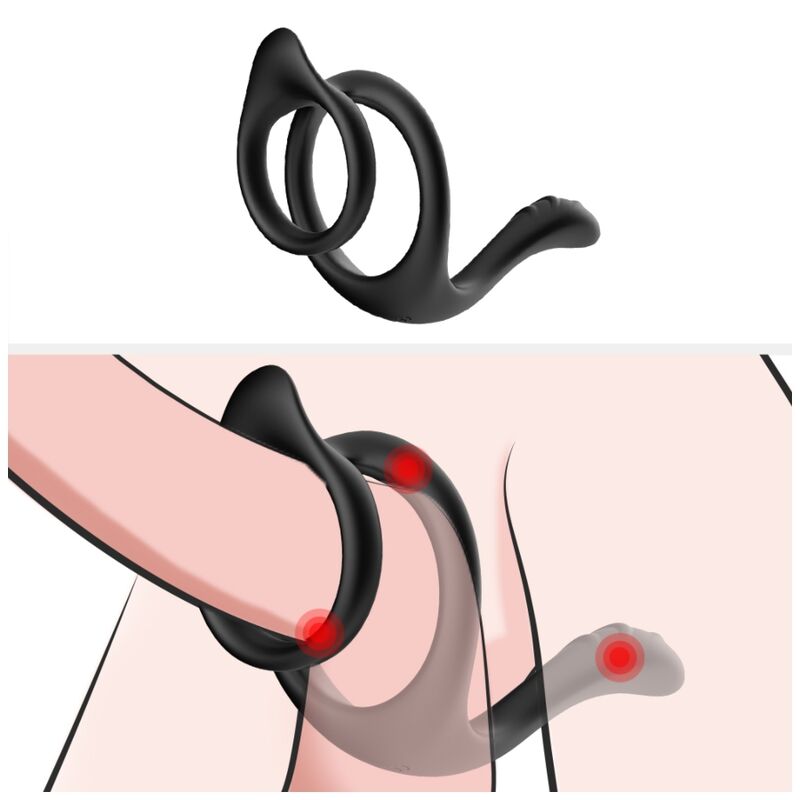 ARMONY - ANEL ANAL DUPLO TAIL PRETO - Toys "n" Us