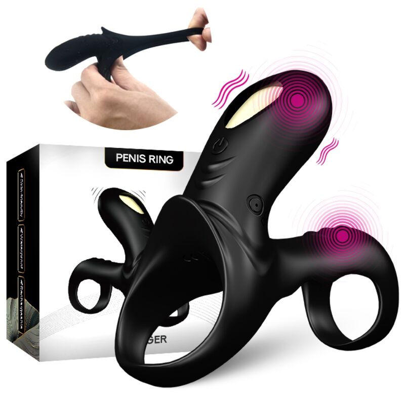ARMONY - ANEL VIBRADOR DUPLO RANGER PARA CASAIS PRETO - Toys "n" Us