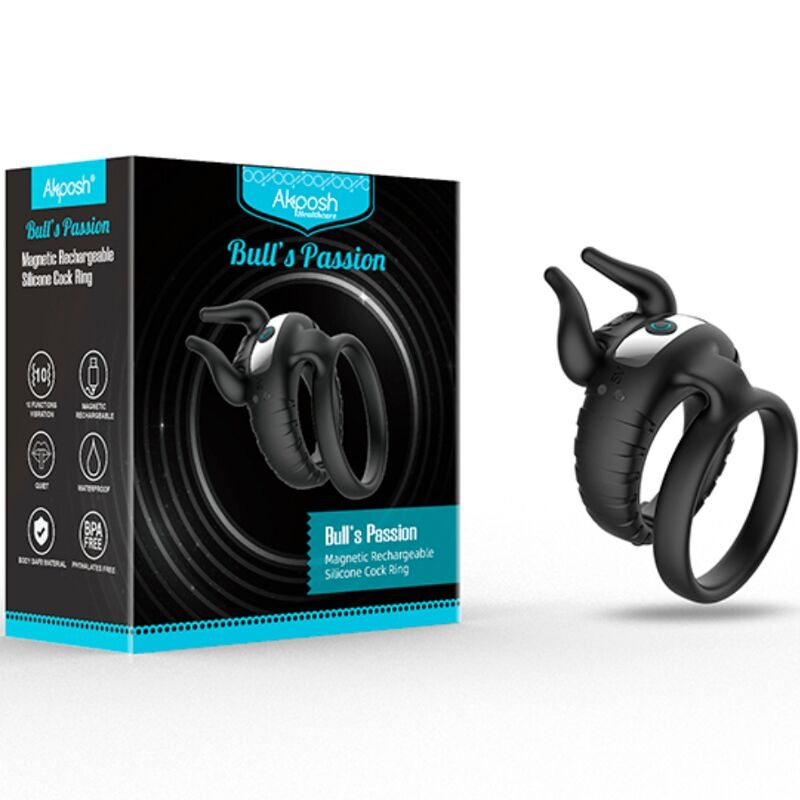 ARMONY - BULL'S PASION RING VIBRATOR 10 SPEEDS BLACK - Toys "n" Us