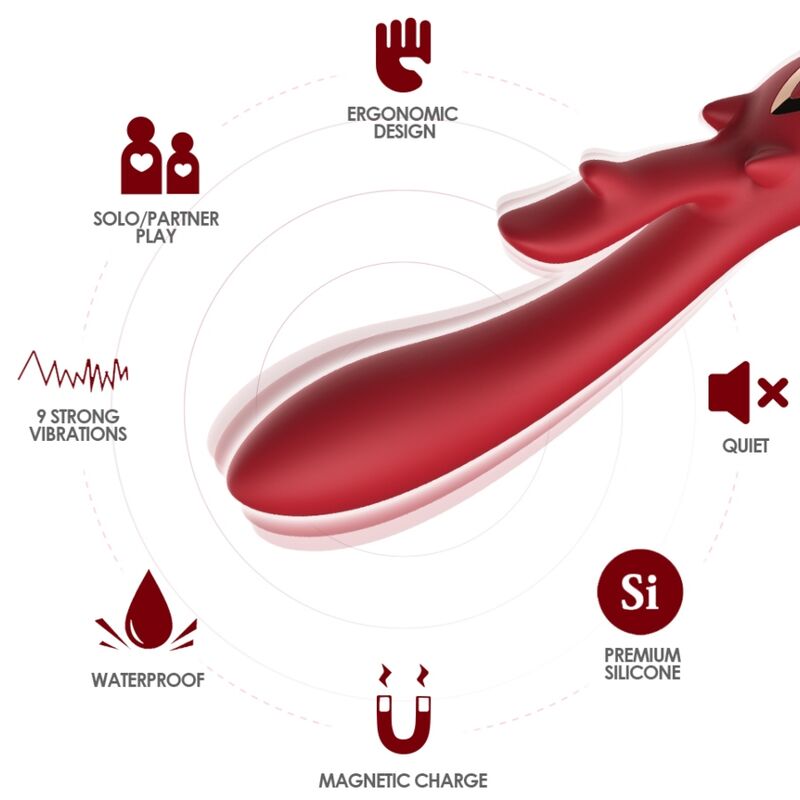 ARMONY - ELK VIBRADOR COELHO CURVADO VERMELHO - Toys "n" Us