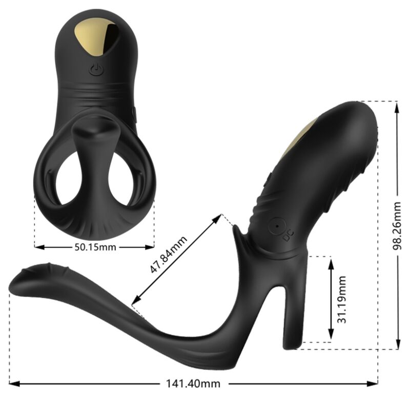 ARMONY - JOY JUMPER RING VIBRADOR PARA CASAIS E PLUG ANAL PRETO - Toys "n" Us