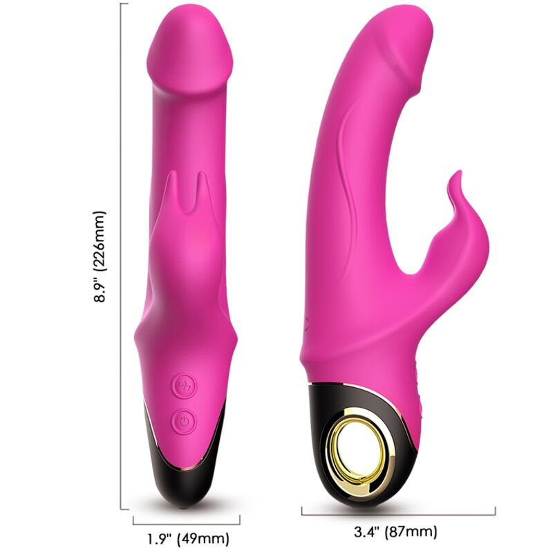 ARMONY - METEROR DILDO VIBRADOR COELHO ROTATOR FÚCSIA - Toys "n" Us