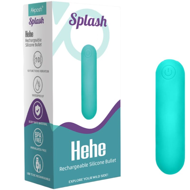 ARMONY - SPLASH HEHE VIBRATOR BULLET SILICONE 10 VIBRATIONS 65 X 15 CM GREEN - Toys "n" Us