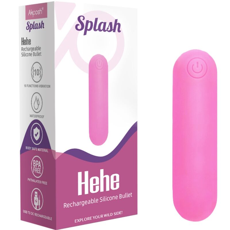 ARMONY - SPLASH HEHE VIBRATOR BULLET SILICONE 10 VIBRATIONS 65 X 15 CM PINK - Toys "n" Us