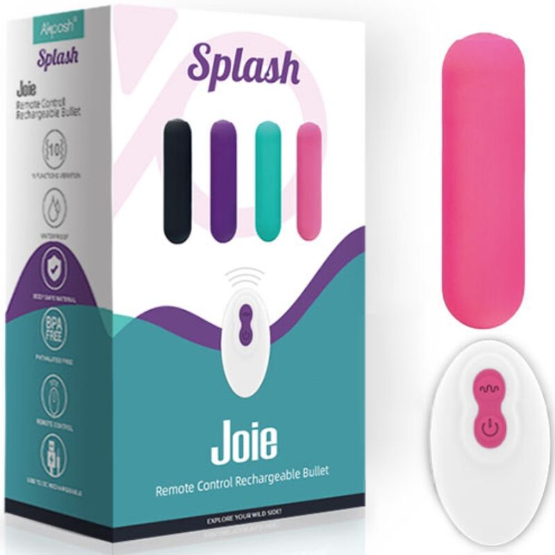 ARMONY - SPLASH JOIE VIBRATOR BULLET SILICONE REMOTE CONTROL 10 VIBRATIONS 75 X 19 CM PINK - Toys "n" Us