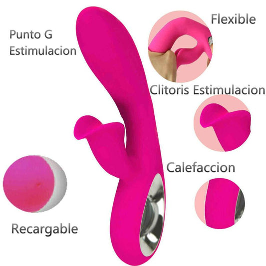 ARMONY - VIBRADOR DARO E ESTIMULADOR DE ANEL DE PUXAO FÚCSIA - Toys "n" Us